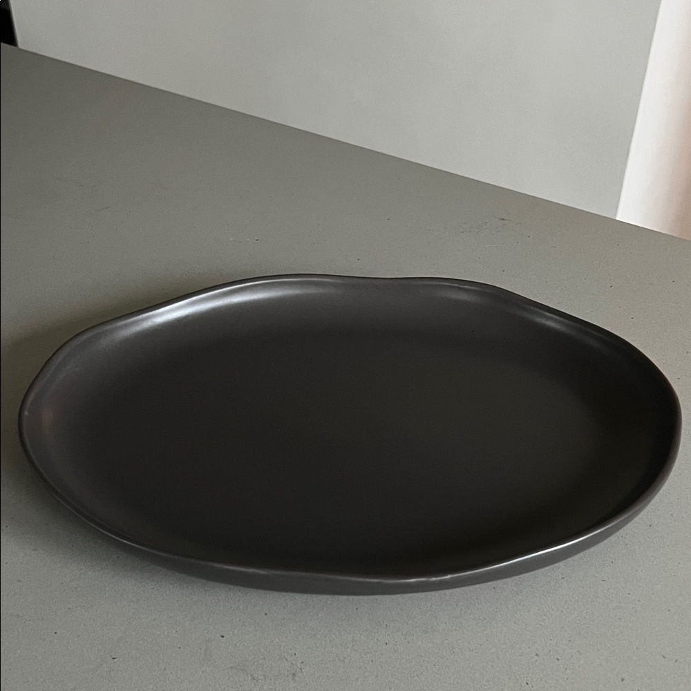 West Elm Mettalic Glaze Ceramic Serving Platter